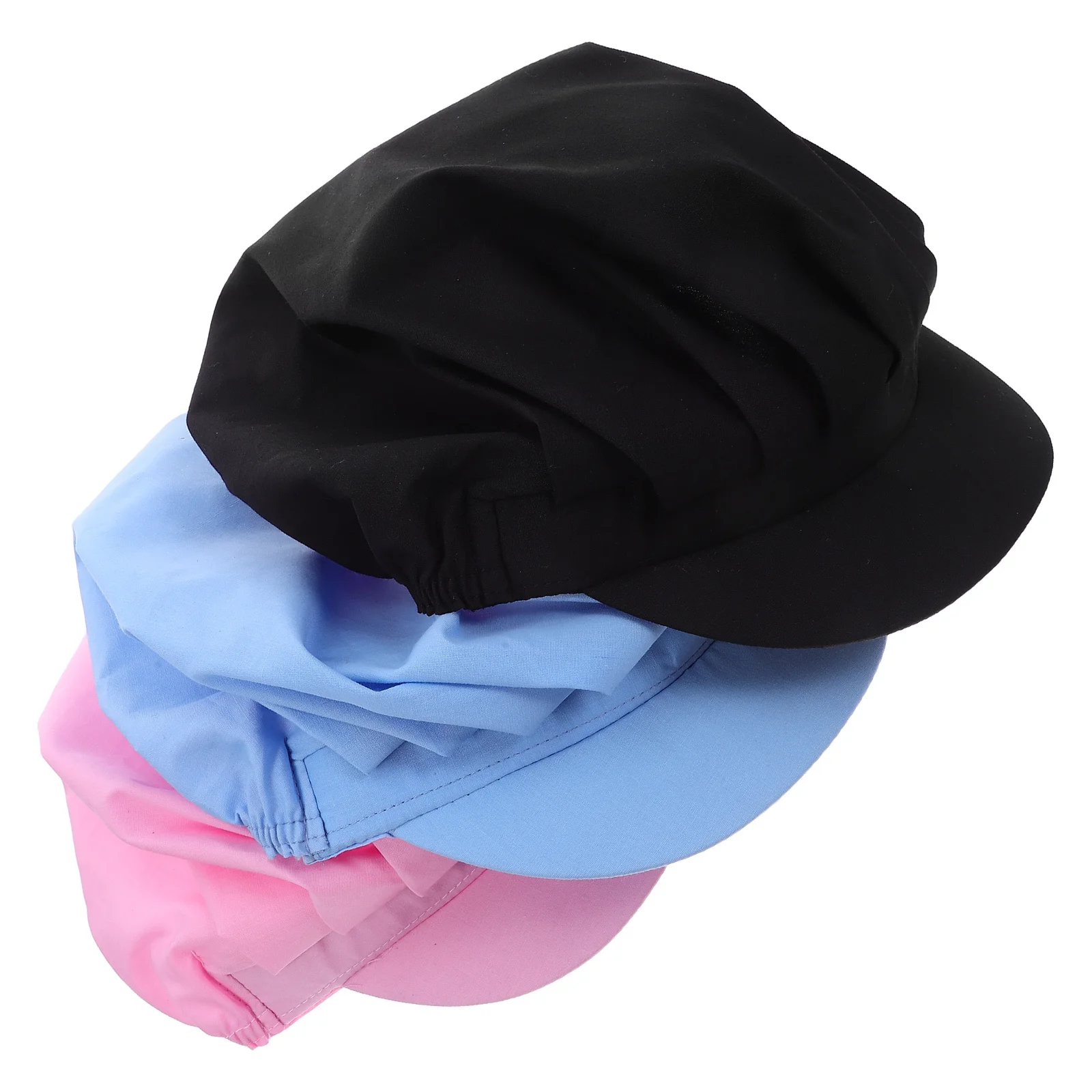 3 قطع من قبعات الطاهي للعمل للجنسين، قبعات مطبخ قابلة للتعديل وقابلة للتنفس، أغطية رأس لخدمة الطعام قابلة لإعادة الاستخدام لخبازات المطاعم #1