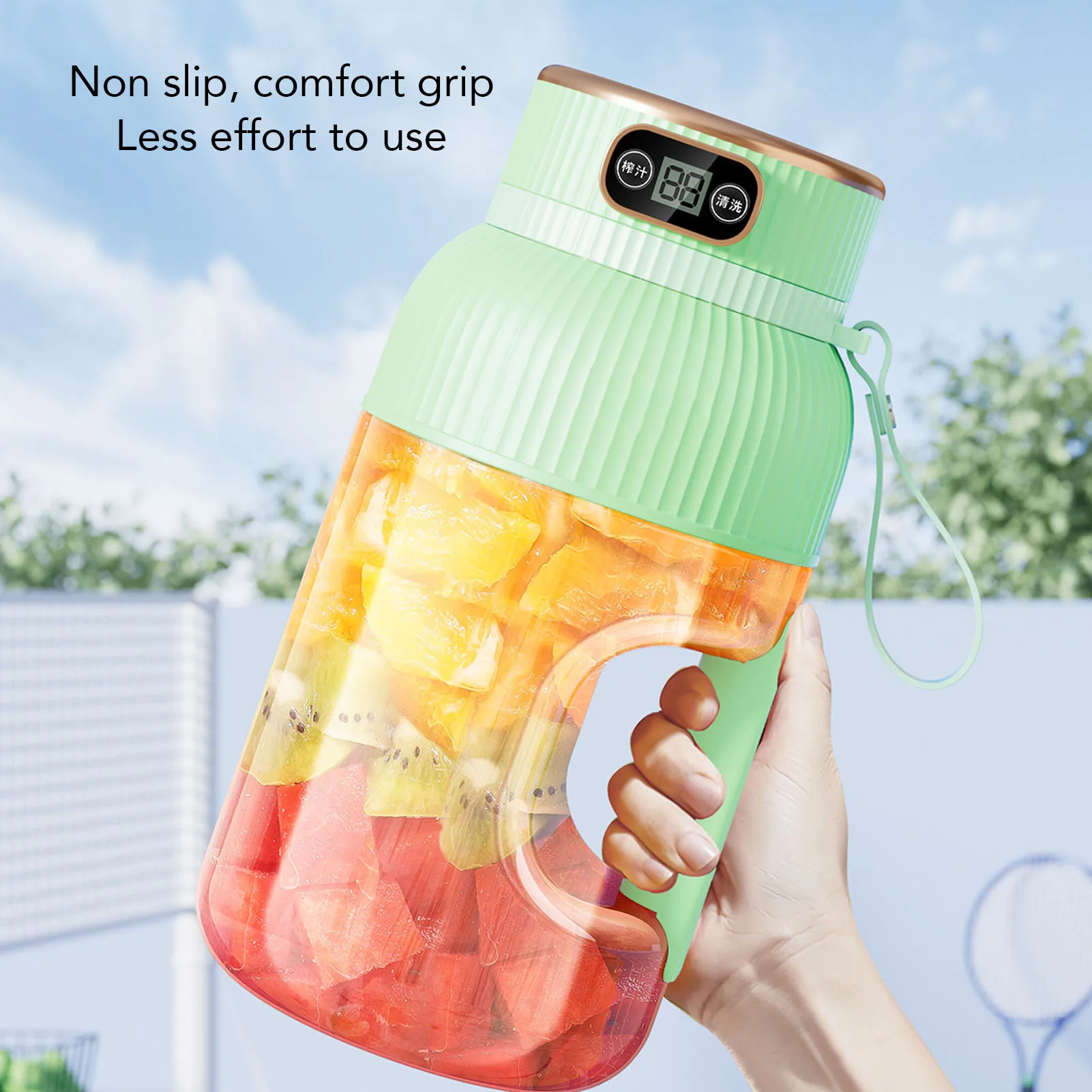 

Portable Juicer Cup 150W 1200ml Multifunctional Mini Travel Blender for Gym Home Office Sports Outdoor