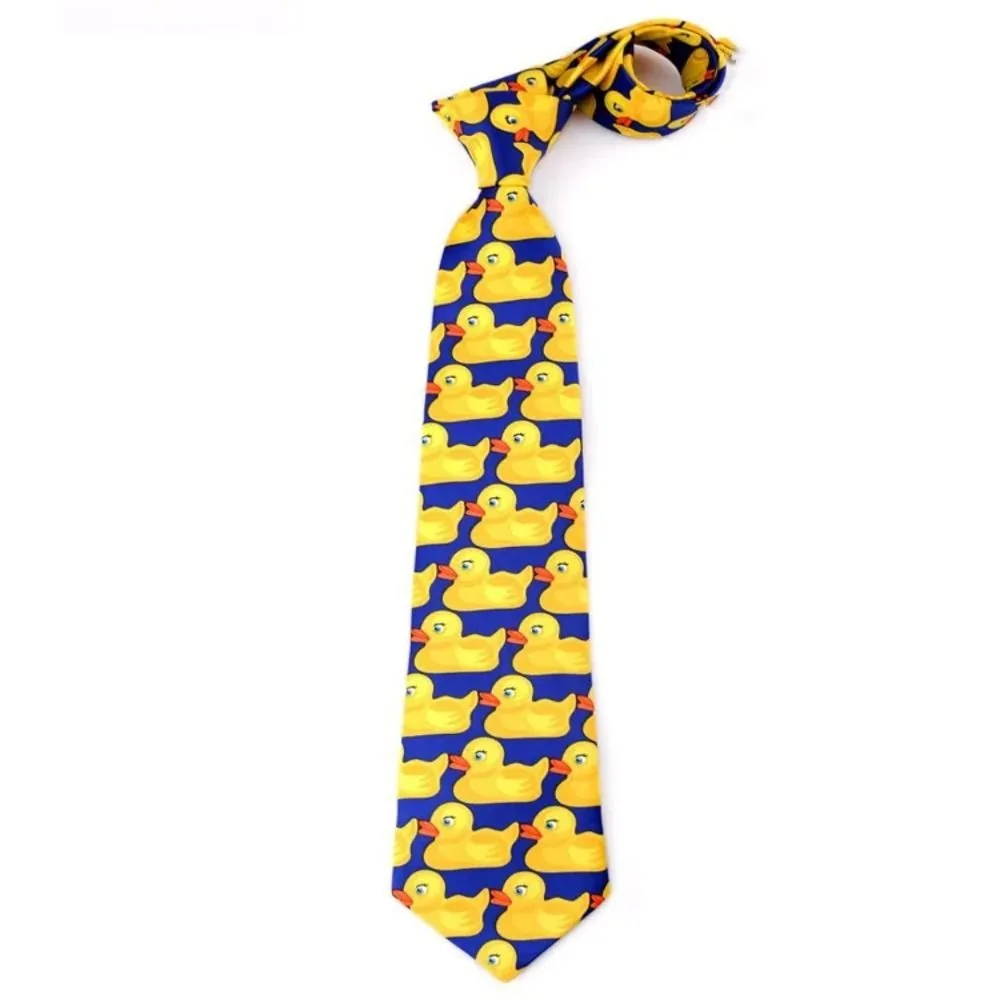 New How I Met Your Mother Ducky Tie Yellow Rubber Duck Necktie Ties 8cm Printed Tie