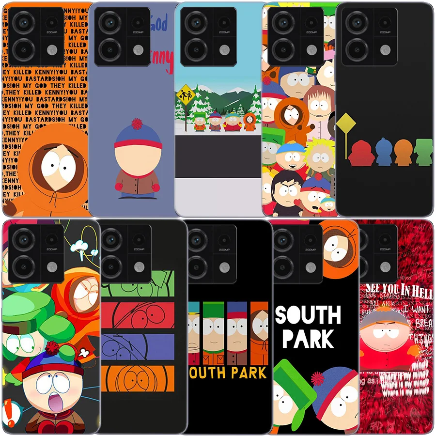 S-South P-Parkes Clear Phone Case For Xiaomi Redmi 12 12C 10 10A 10C 9 9A 9C 9T Note 14 13 12 Pro + Plus 12S TPU Pattern Soft Fu