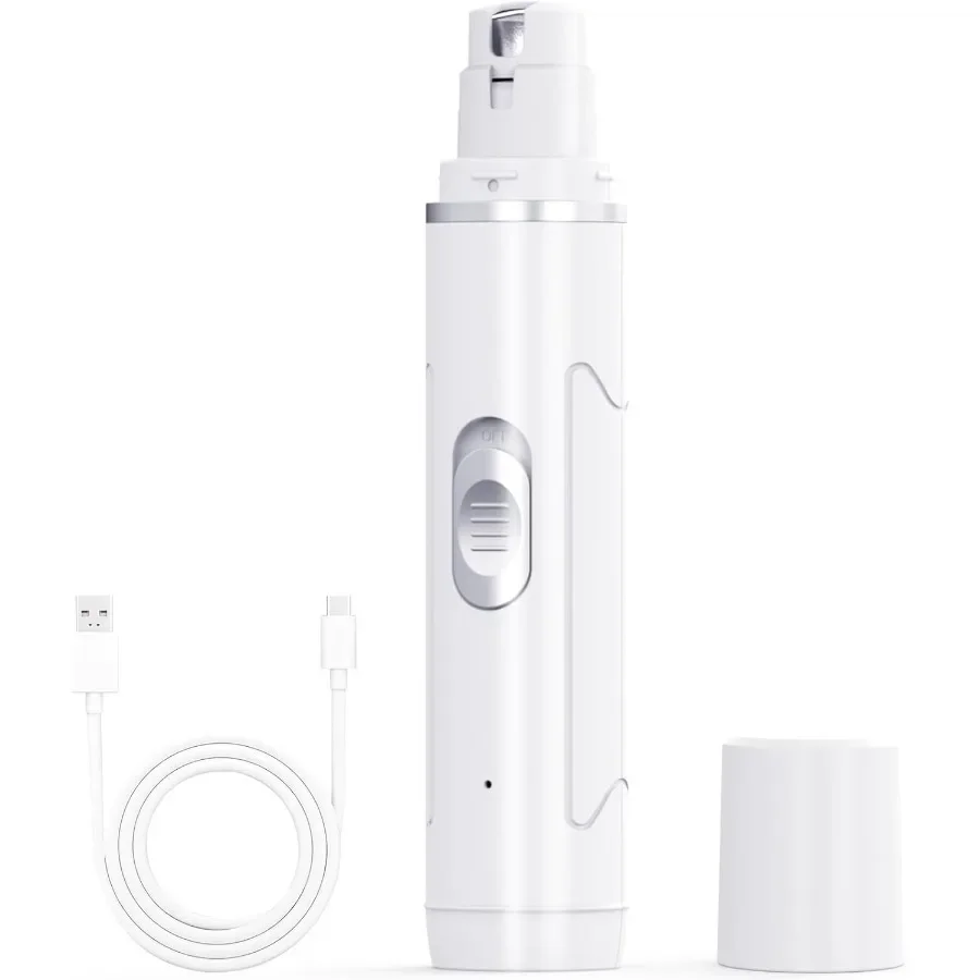 

Quiet Dog Nail Grinder with 2Speed Electric Pet Nail Trimmer for Small Medium and Large Dogs and Cats Rechargeable Design with