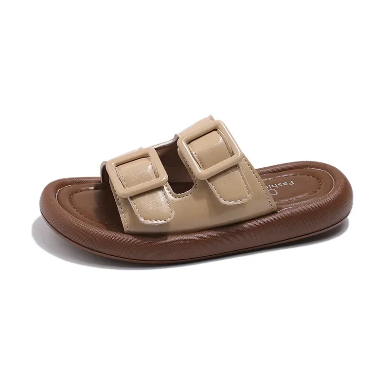 Sandali per bambini per ragazze 2024 estate nuova moda stile coreano morbido confortevole Casual Open-toe versatili scarpe da spiaggia fresche