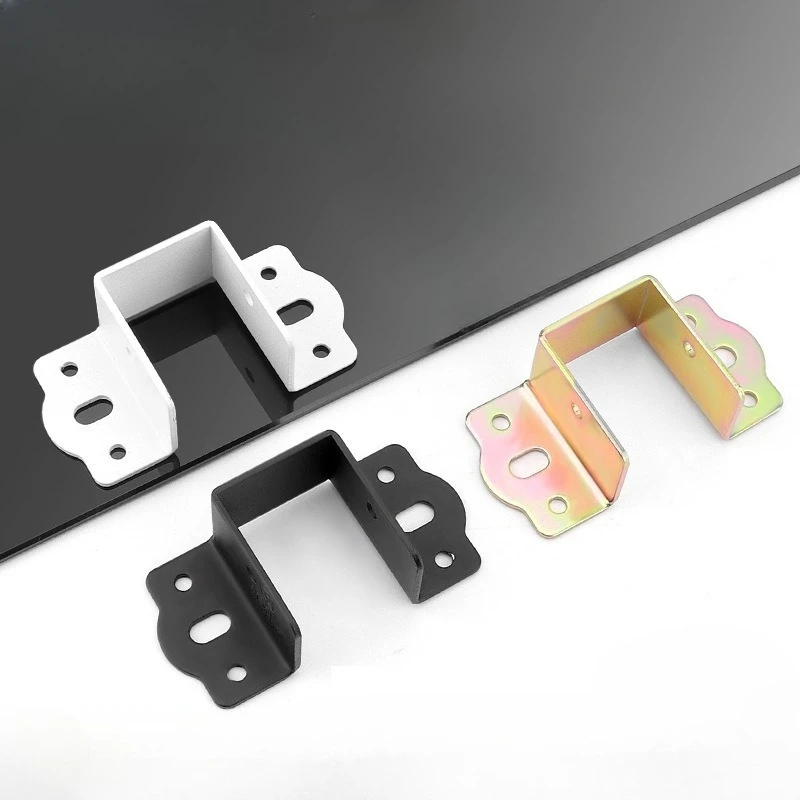 4PC/lot Cold Rolled Steel Bedstead Fixed Accessories Bed Beam Hook Up Corner Bracket Wardrobe Beams Connector Furniture Hardware