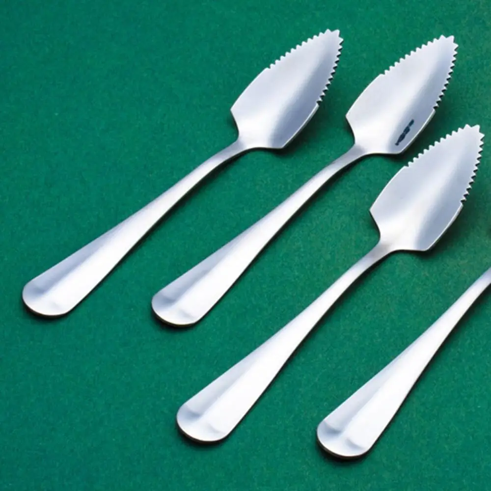 

Mango Home Stainless Steel Serrated Edge Scraping Kiwi Scoop Baby Food Processer Fruit Puree Tool Grapefruit Spoon