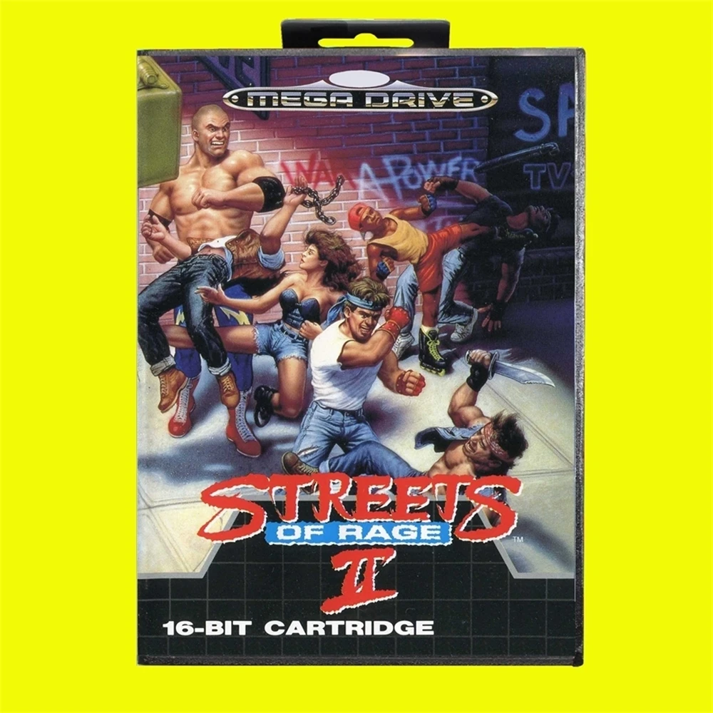 Streets Of Rage 2 MD Game Card 16 Bit EUR Cover For Sega MegaDrive Genesis Video Game Console Cartridge