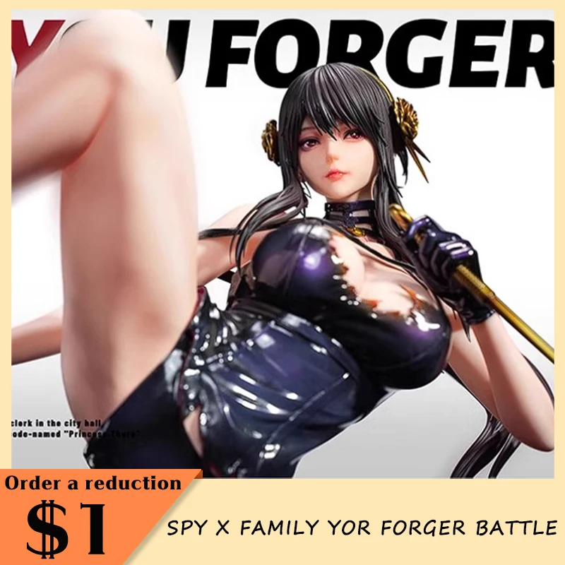 

Spy X Family Yor Forger Battle Version Model Figure 32cm Anime Fighting Sexy Beautiful Girl Figure Game Collectible Doll Gift