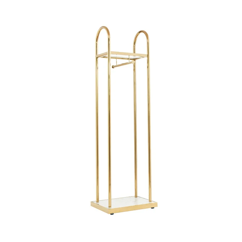 Custom, Hot selling LED Light Boutique Shiny Gold Clothing Racks For Retail Store Display with LED