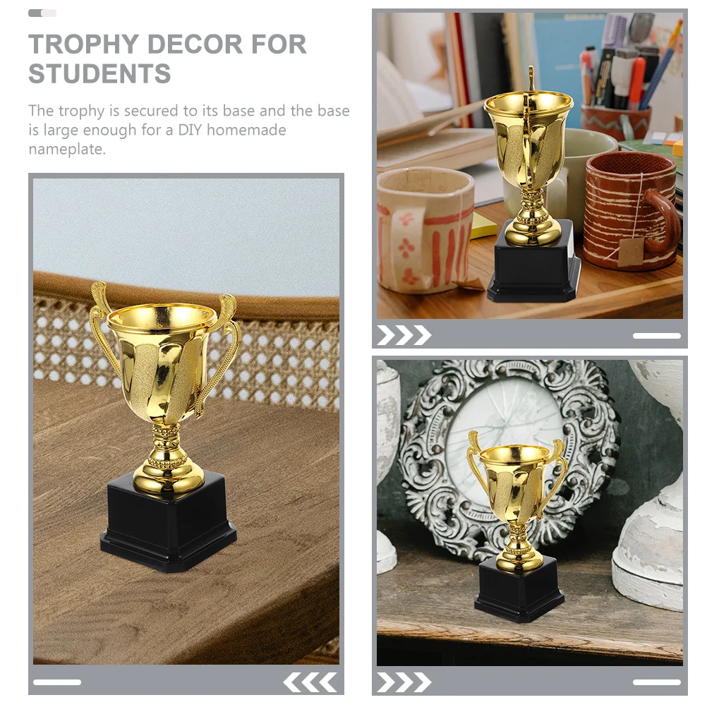

3pcs Award Trophy Student Competition Trophy Celebration Prop Creative Shaped Decor For Party Ceremony Tournament Prize Gift