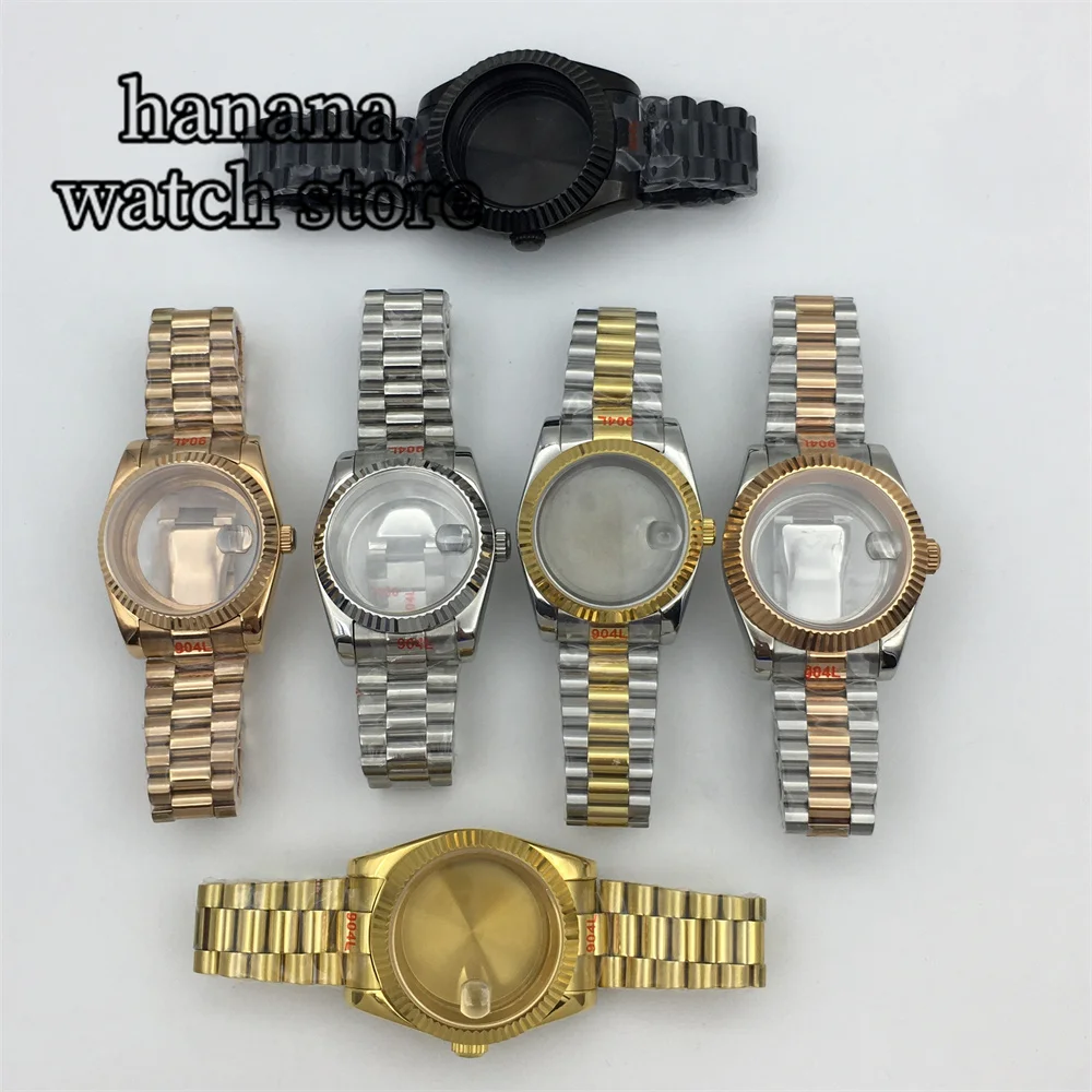 BLIGER 36mm39mm Silver gold case sapphire glass with NH35 NH36 NH34 ETA2824 2836 Miyota 8215 PT5000 Mingzhu DG2813 3804 movement