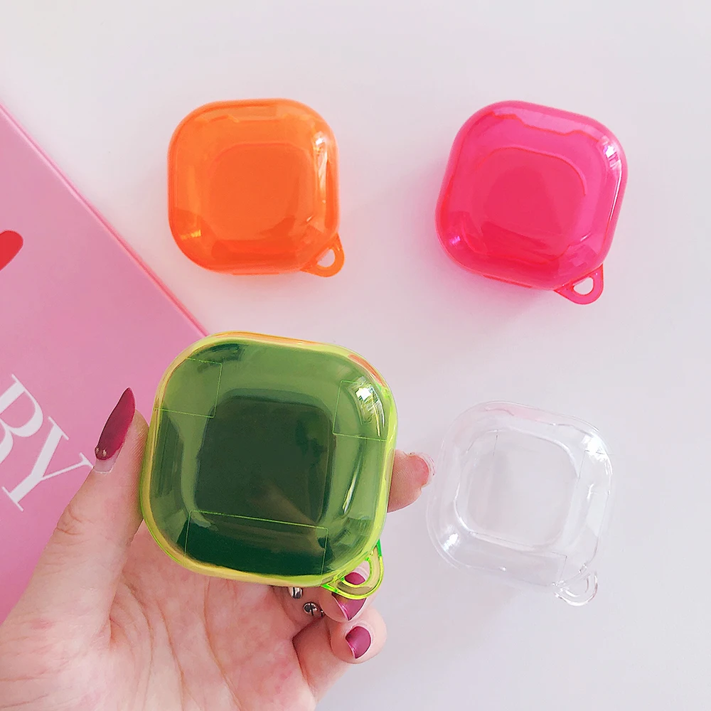 เคสหูฟัง PC สีธรรมดาสำหรับ Samsung Galaxy buds 2 Pro Live FE เคสแข็งปกป้องฟันสำหรับ Samsung Galaxy Buds2 Pro 2 FE