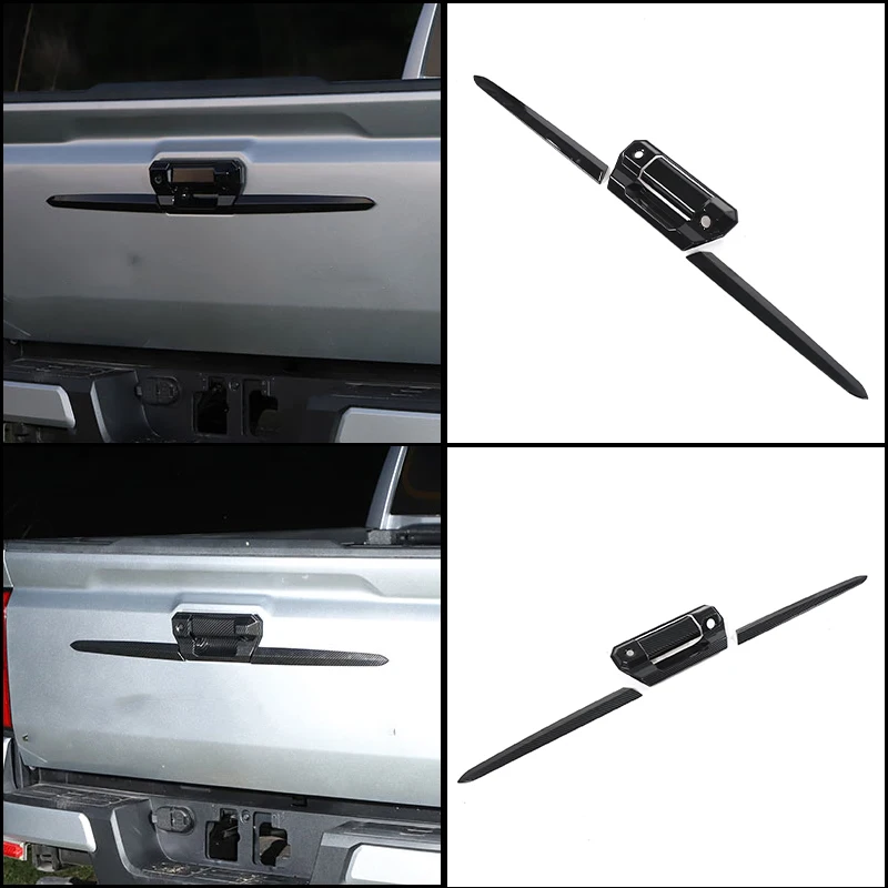 

Glossy Black Tailgate Handle Trim Kit for Toyota Tacoma SR 2024-2025 4Pcs ABS Rear Door Handle Surround Cover Accessory