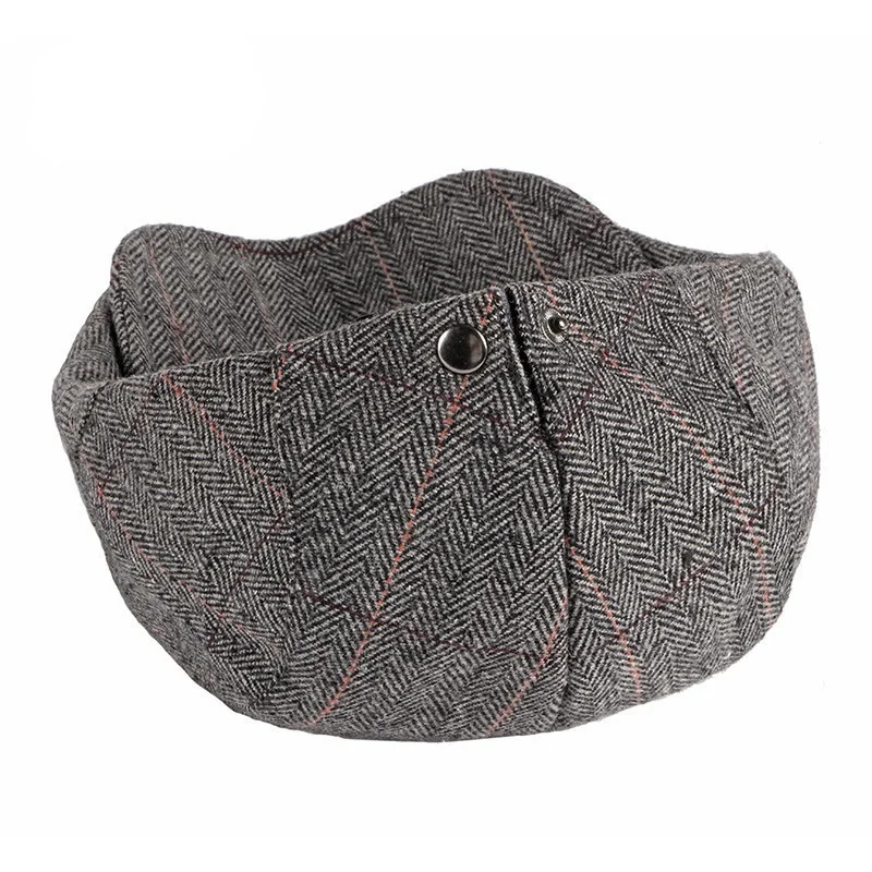 Men Classic Plaid Stripe  Cap for Male Winter Cotton Flat Ivy Vintage Gatsbay Hat Irish Outdoor Cabbie Beret Painter Hat