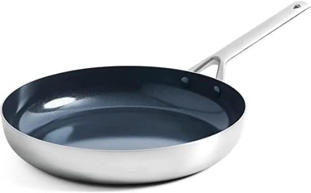 

Tri-Ply Stainless Steel Ceramic Nonstick Frying Pan, PFAS-Free, Induction Compatible, Dishwasher & Oven Safe