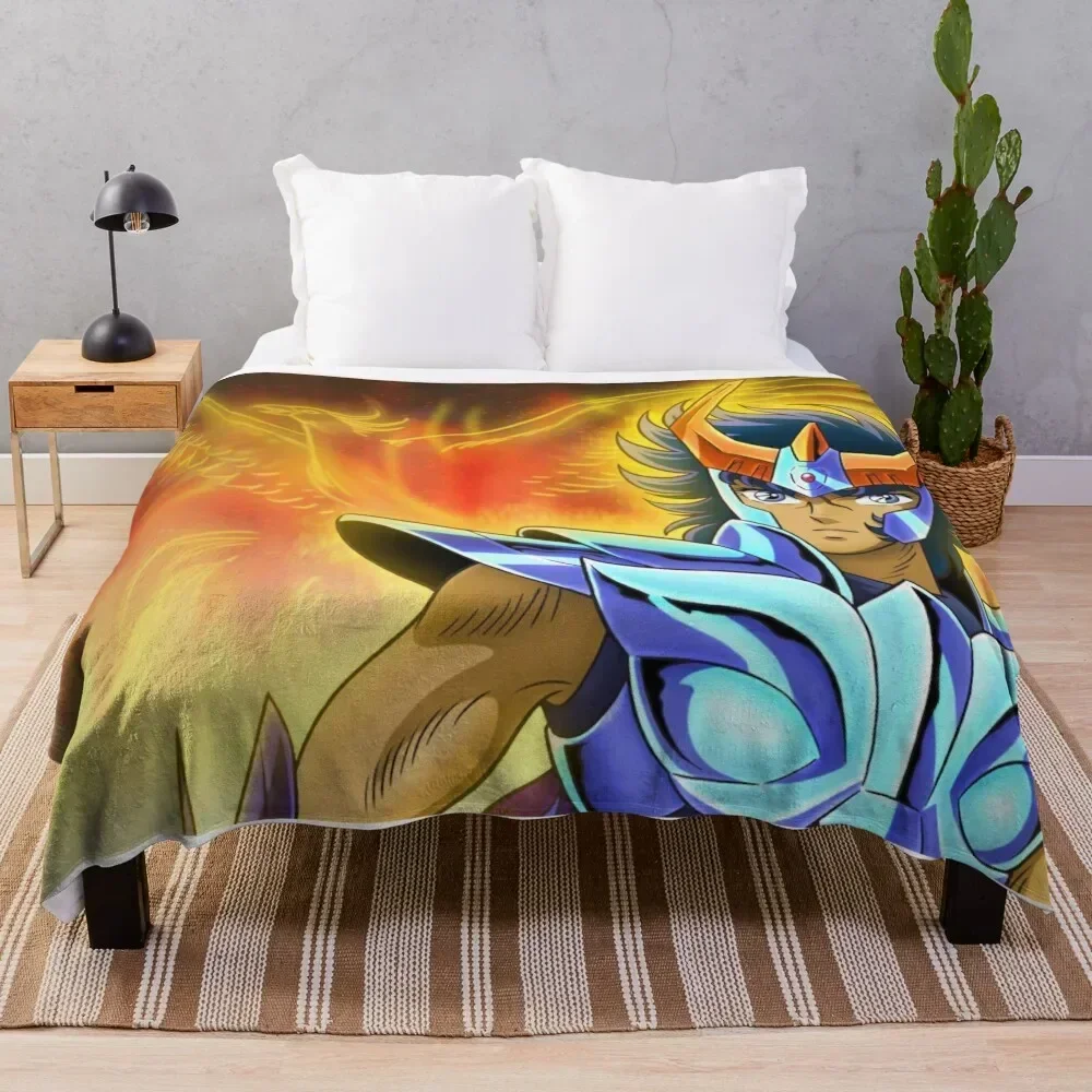 

Saint Seiya Knights of the Zodiac Ikki Phoenix Throw Blanket Warm Comfortable Blanket for Office Napping