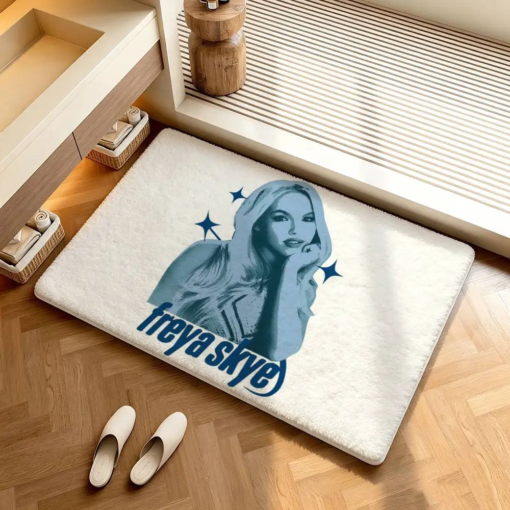 F-Freya S-kye Singer   Shower Room Absorbent Small Floor Mat Soft Comfortable Decorative Foot Mat