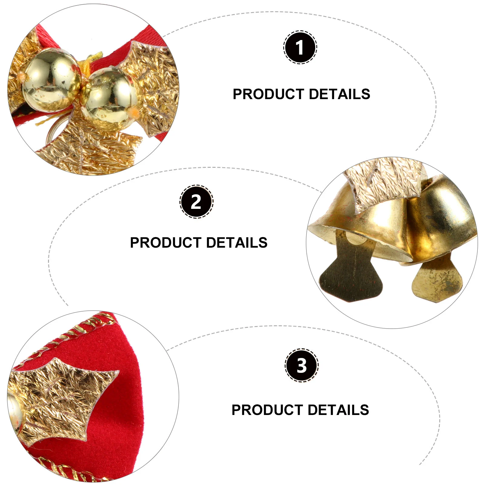 

16 Pcs Christmas Tree Accessories Decorations Bells Ornament Pendants Nativity Ornaments Adornment Xmas