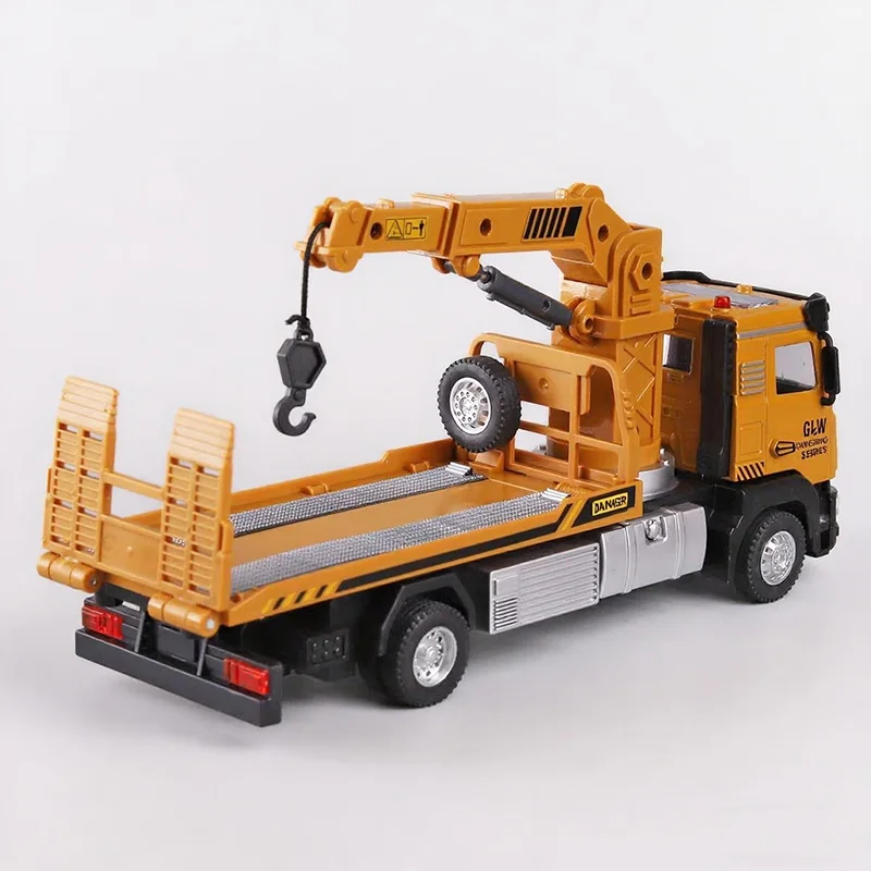 Voiture de sauvetage en alliage et plastique moulé sous pression 1:40, modèle d'ingénierie, son et lumière, Collection de véhicules de jeu, jouets cadeaux pour enfants