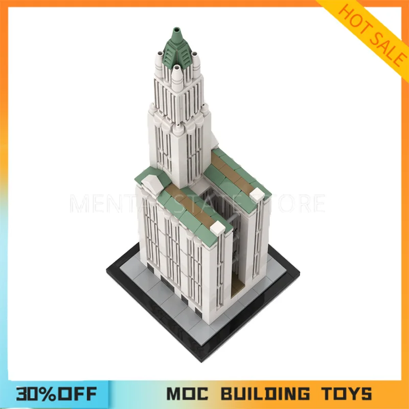 1117PCS Customized Woolworth Building 1:800 Scale Building Blocks Technology Bricks DIY Creative Assembly Education Toy Gifts