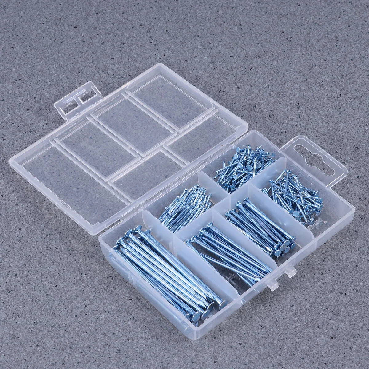   240PCS Round Head Iron Nails Premium Steel Rustproof Assortment Kit 6 Sizes for Woodworking Projects Nails Nail Assortment Kit