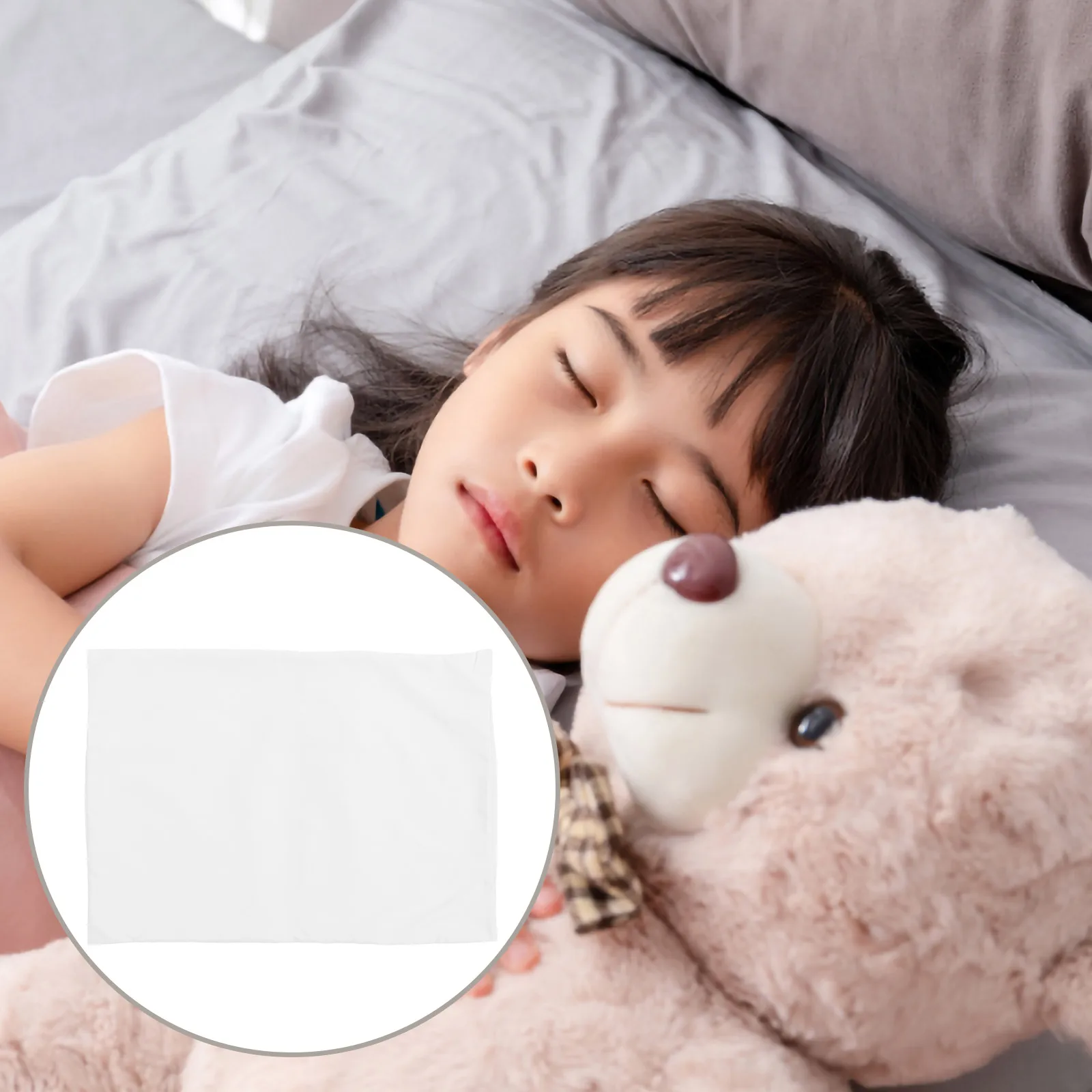 

2 Pcs Children Pillow Cover Toddler Pillowcase Kids Cases White Polyester Envelope Closure Travel Bedding Furniture