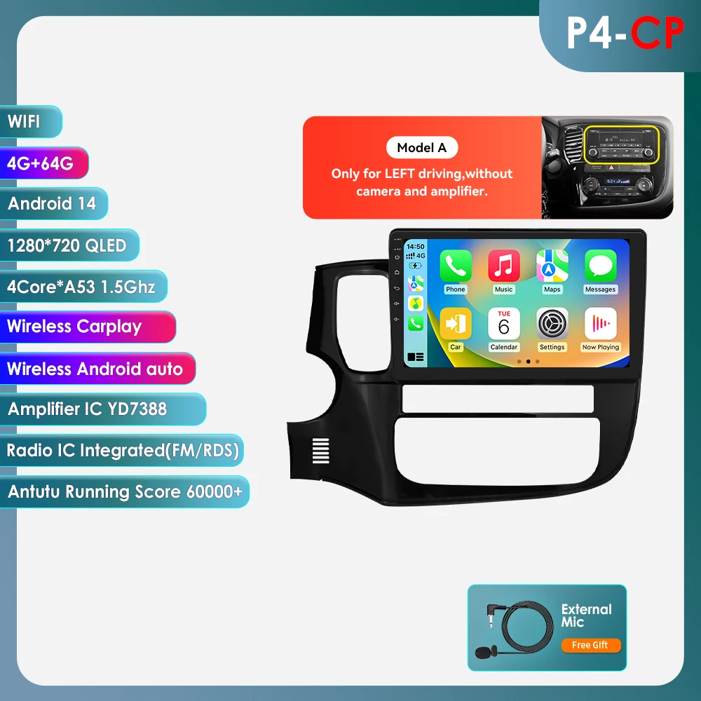 OSSURET 6115 Android Auto Audio für Mitsubishi Outlander 3 III GF0W GG0W Carplay 2012-2018 Video Auto Stereo Radio Multimedia Player GPS 5