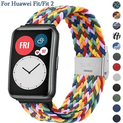 Nylon Braided Watch Strap for Huawei Watch Fit Band Elastic Loop for Huawei Watch Fit Adjustable Bracelet Correa AccessoriesBelt