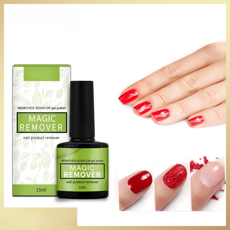 Removedor rápido de esmalte en Gel UV, limpiador de uñas semipermanente, 15ML