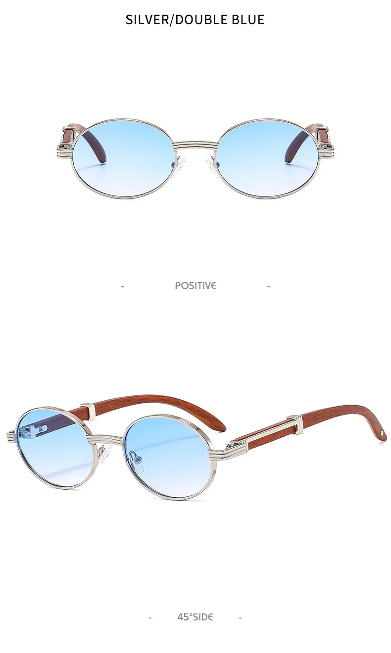 GM LUMIAS Vintage Ovale Sonnenbrille Neue Stilvolle Metallrand Farbverlaufsschattierungen Trendiges Markendesign Mode Grüne Outdoor-Sonnenbrille – Detail 15