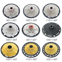VG Sports Bicycle Cassette 8 9 10 11 12 Speed MTB Bike Bracket Sprocket Bicycle Freewheel k7 8v 9v 10v 11v 12v 40T 42T 46T 50T