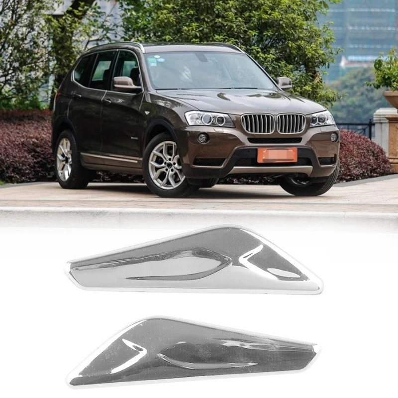 Car Left&Right Fender Panel Side Marker Signal Light Finisher Trim Fit For BMW X3 X4 F25 F26 51117338569 51117338570