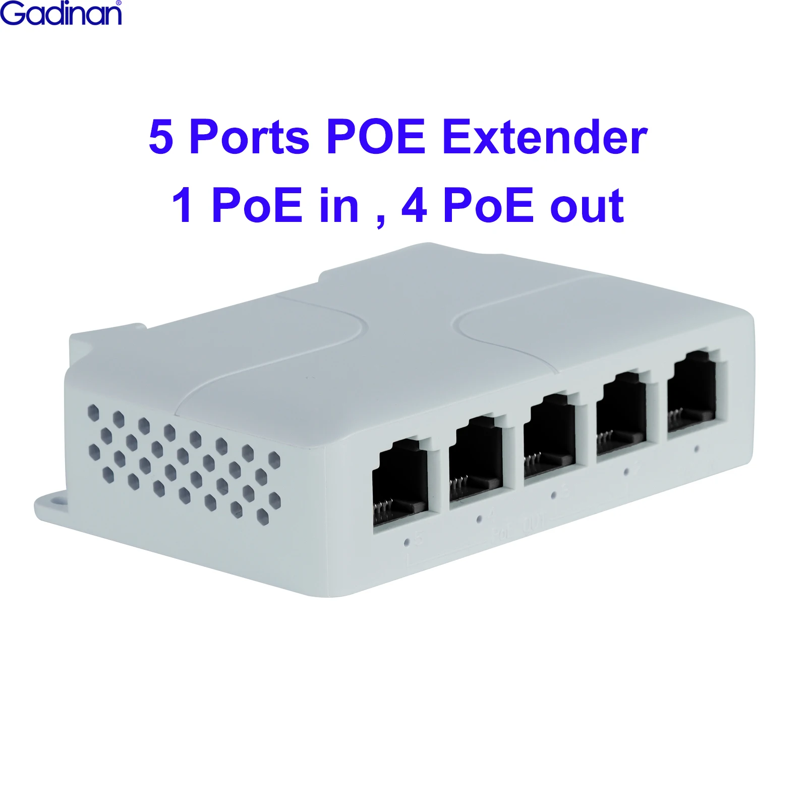 

5 портов, 100 Мбит/с, 90 Вт, ретранслятор PoE, 100 метров, VLAN 44-57 в, соответствует IEEE802.3af/at RJ45, 1 в 4 выхода, для IP-камеры, точки доступа