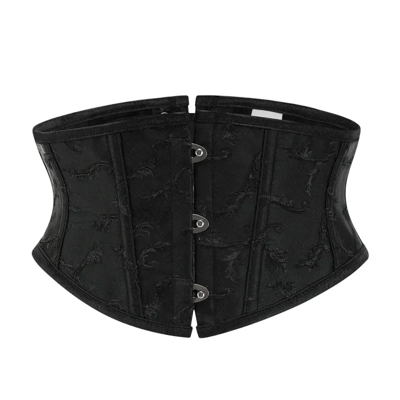 

Jacquard Underbust Corset Top Plastic Bones Korset Basques Shaper Waist Training Bustier Short Torso Sexy Kорсет