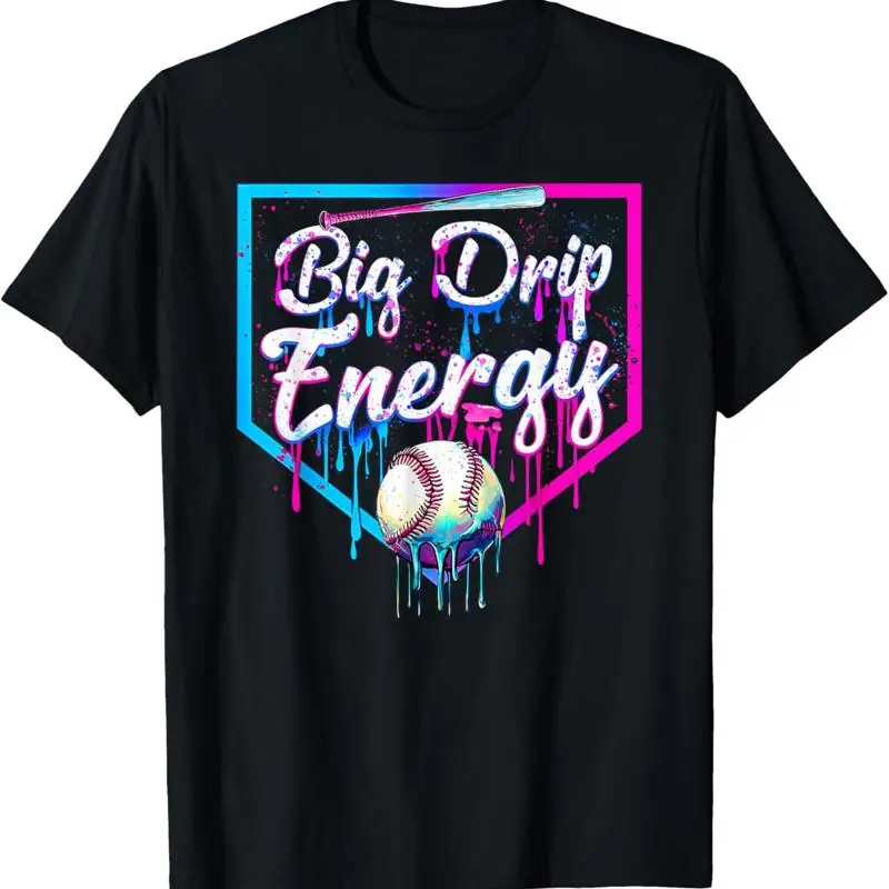 Big Drip Energy Baseball Drip Ice Cream Sprinkles T-Shirt