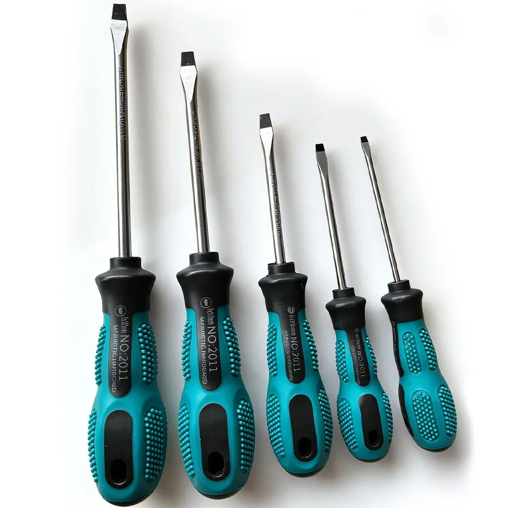 Multi-functional Flathead Magnetic Screwdriver, Available in Diameters of 3mm, 4mm, 5mm, and 6mm.