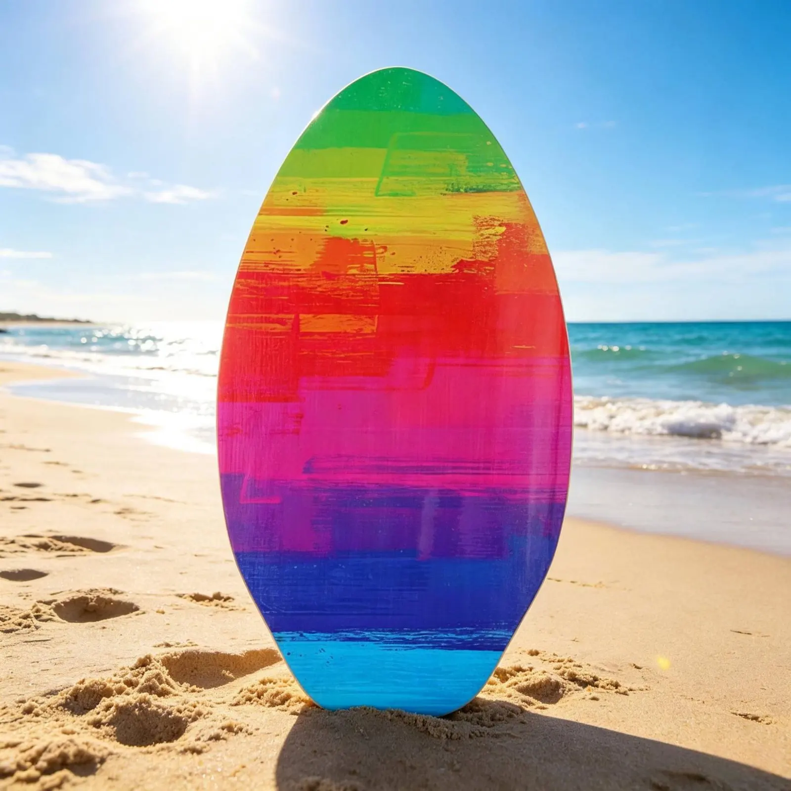 35/41 Inch Children Surfboard Lightweight Skimboard Beach Riding Board for Adults Kids Fun and Easy to Ride Skim Board view 3