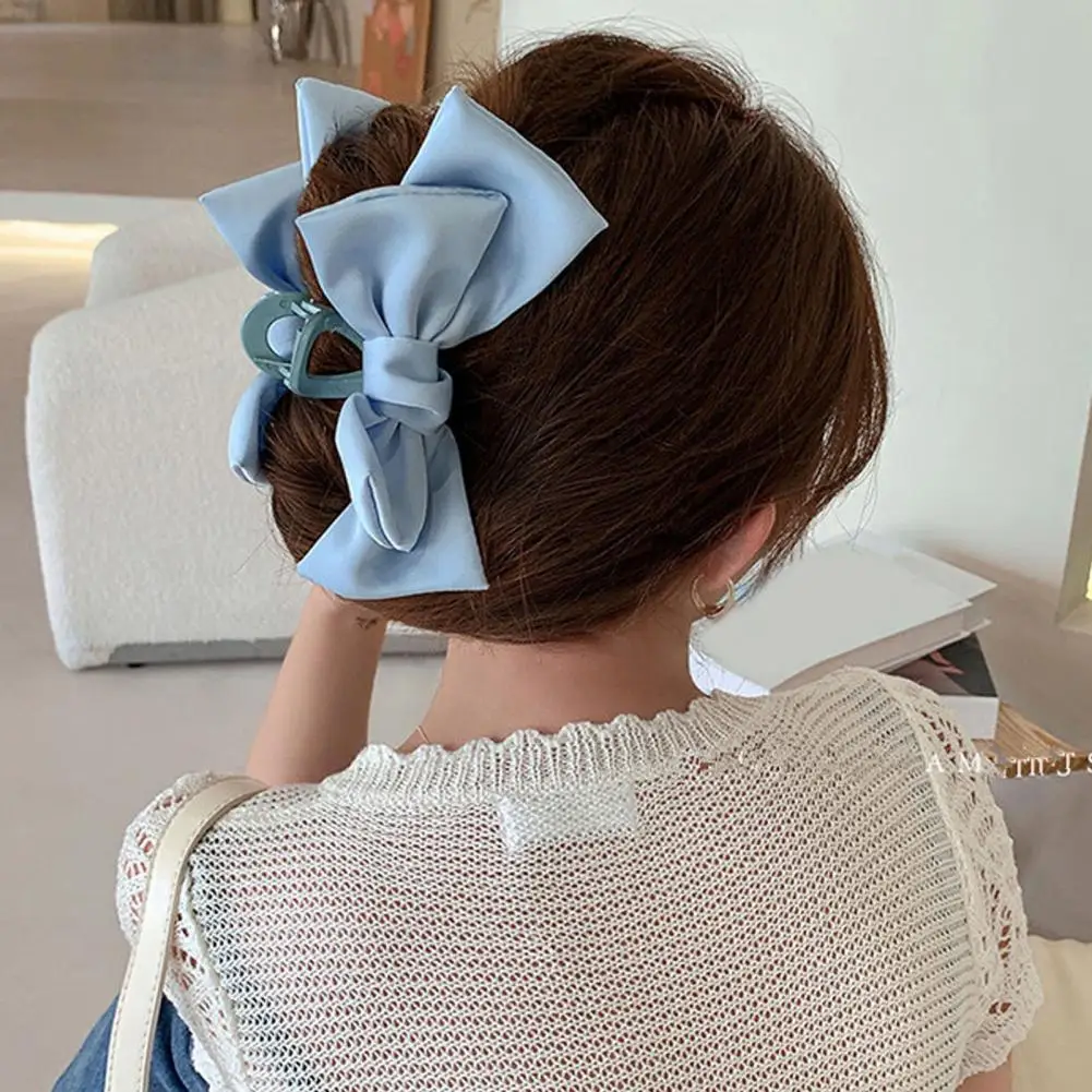 Double Sided Bow Clip Headband With Simple Temperament, Shark Clip Hair Clip