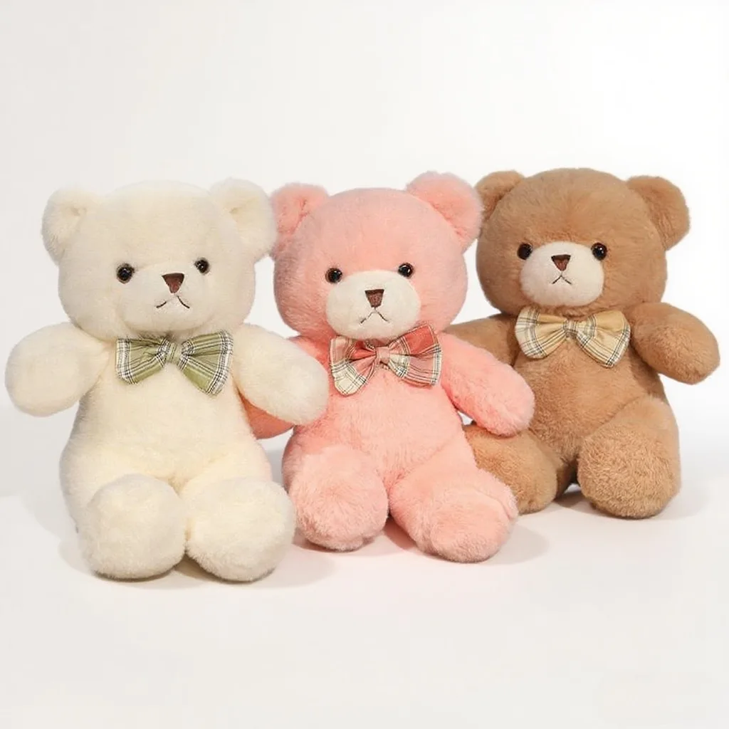 

30 см милый красочный галстук-бабочка плюшевый мишка плюшевые игрушки мягкие мультяшные животные медведь кукла подарок на день рождения для детей домашний декор