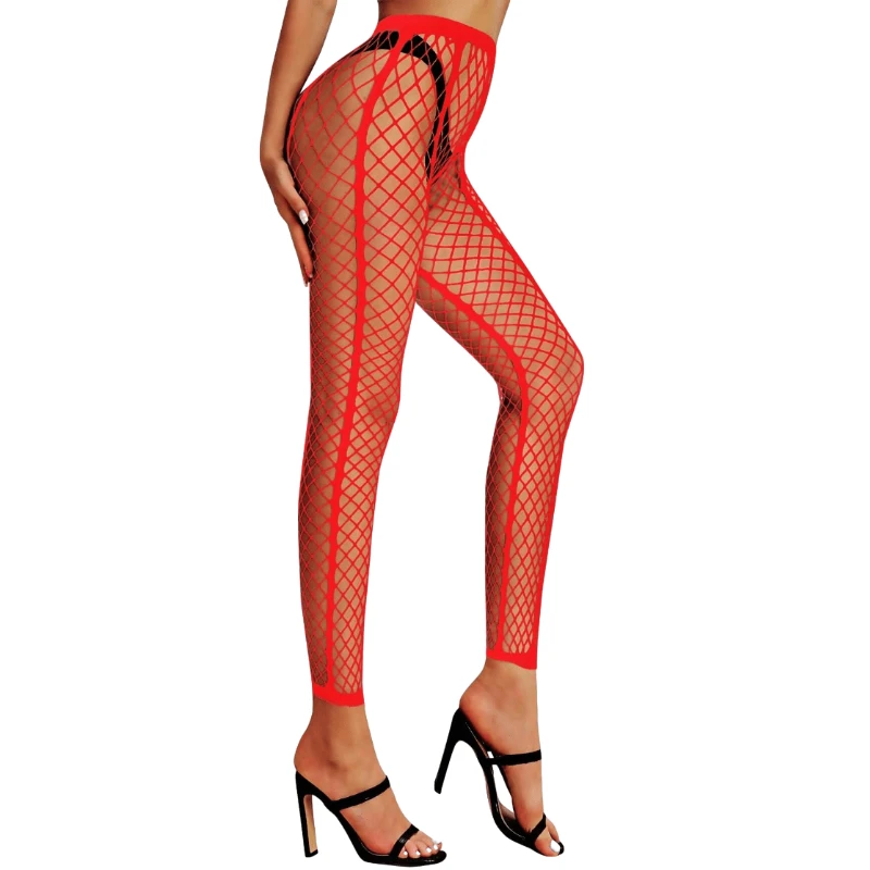 Women's Line Pantyhose Hot Sale Lingerie Footless Thigh High Stockings Sexy lenceria Fishnet Hollow Out Transparent Tights - Image 4