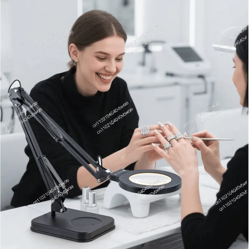 High definition industrial desktop magnifying glass lamp mobile phone electronic main board repair lamp