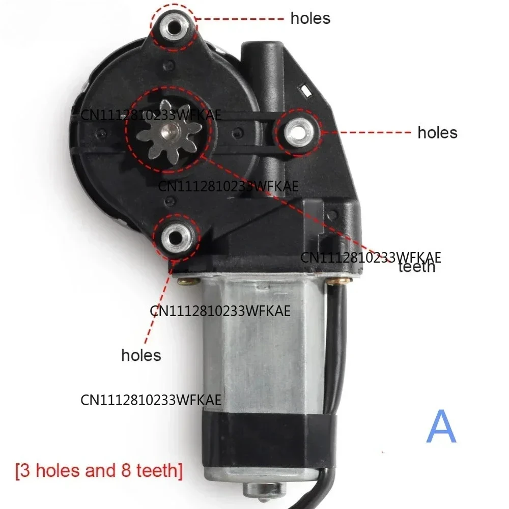 AZGIANT 12V/24V 3 Hole 8 Gear/teeth Electric Car Window Lifter Motor Power Windows Motor Regulator Left/ Right  Torx Pinion