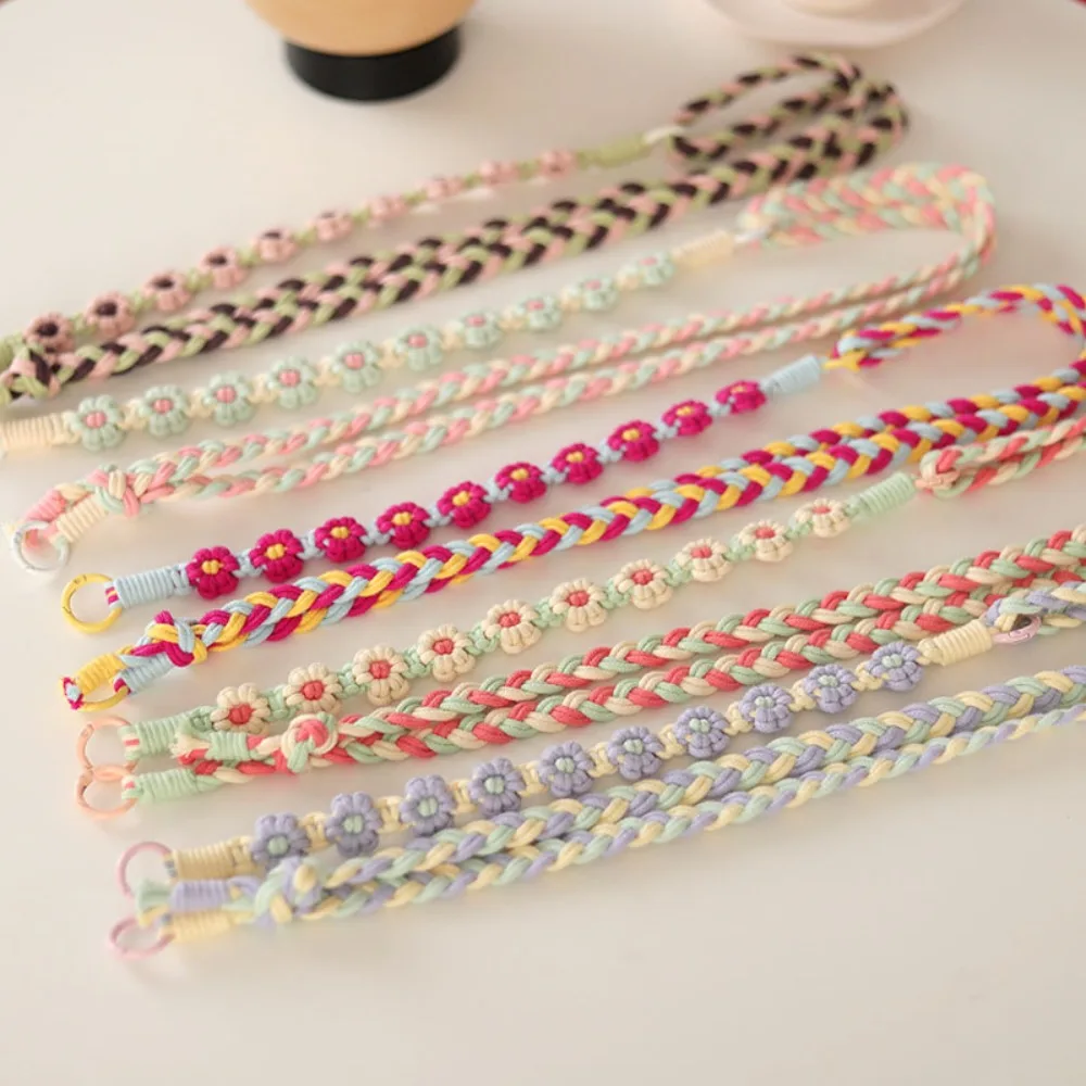 

Crossbody 2 in 1 Long Boho Phone Case Rope Cellphone Strap Lanyard Phone Wristband Crochet Macrame Wrist Lanyard Colorful