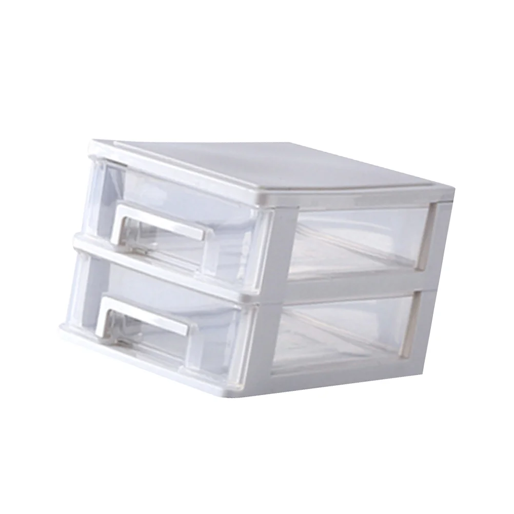 

Two-layer Storage Cabinet Plastic Drawer Type Storage Box Portable Multifunctional Storage Case Desktop Organizer Sundries Holde