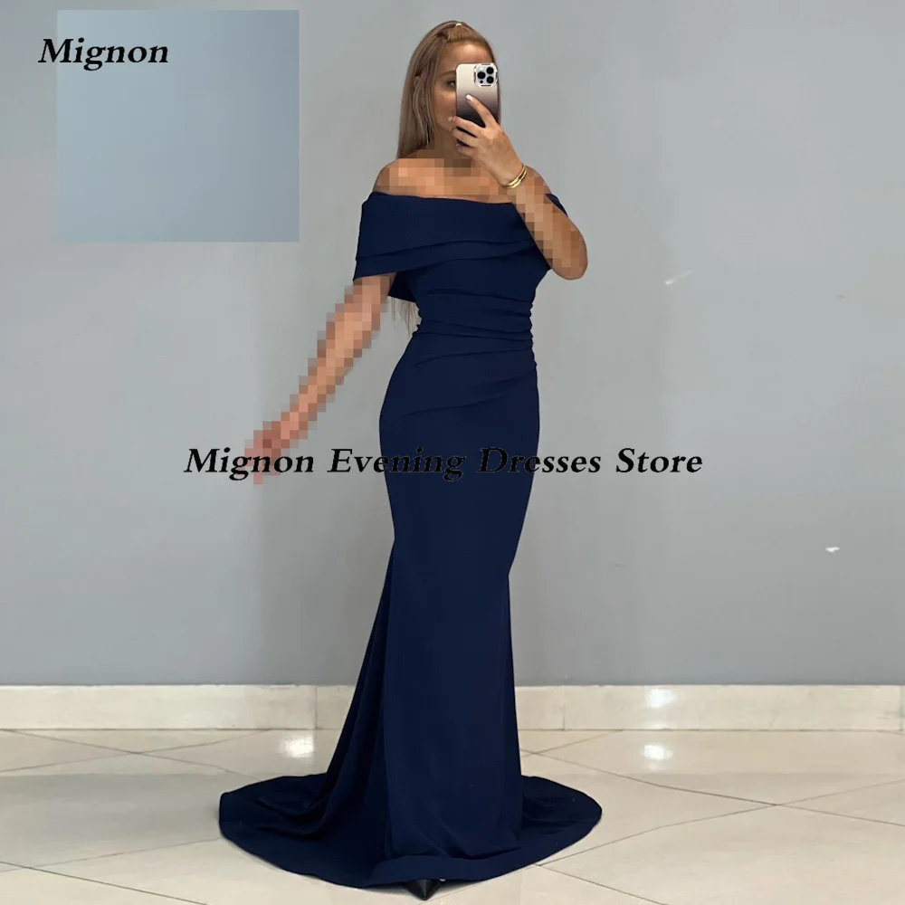 

Mignon Satin Mermaid Prom Gown Off-the-shoulder Neckline Evening Formal Floor-length Elegant Party Dresses for Women 2023