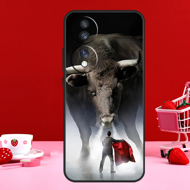 Bullfight Bull Fighter Case For Honor 90 Lite 70 50 Magic 6 Pro 5 Lite X6 X7 X8 X9 X6a X7a X8a X9a X9b X8b Cover