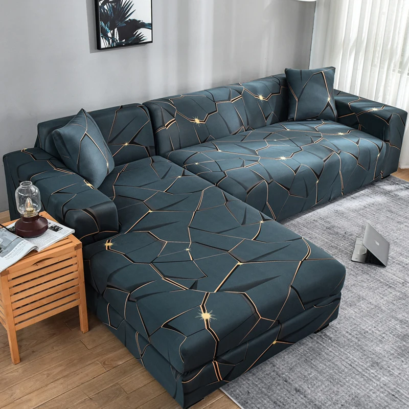 Funda de sofá elástica para sala de estar, funda de sofá esquinero en forma de L de 1/2/3/4 plazas, funda elástica Chaise Longue para sofá, sillón