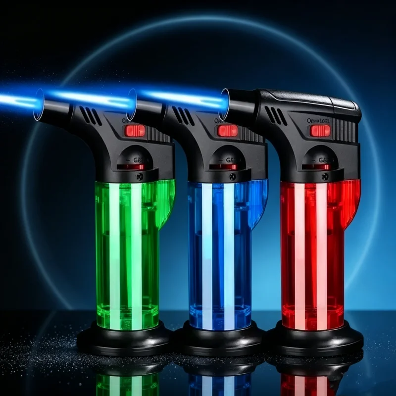 1-5Pack Powerful Windproof Blue Flame Jet Torch Gas Lighter Outdoor Cigar Barbecue Cooking Kitchen Butane Refillable Welding Gun