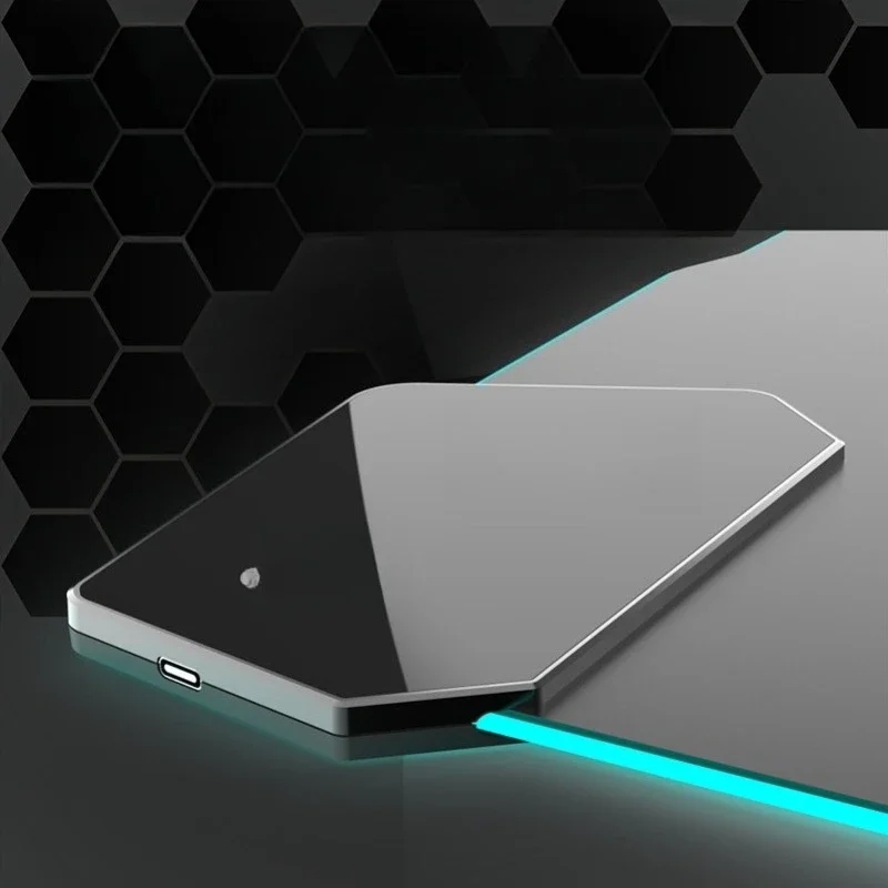 Luminous mouse pad, table pad 15W wireless charging, game cushion