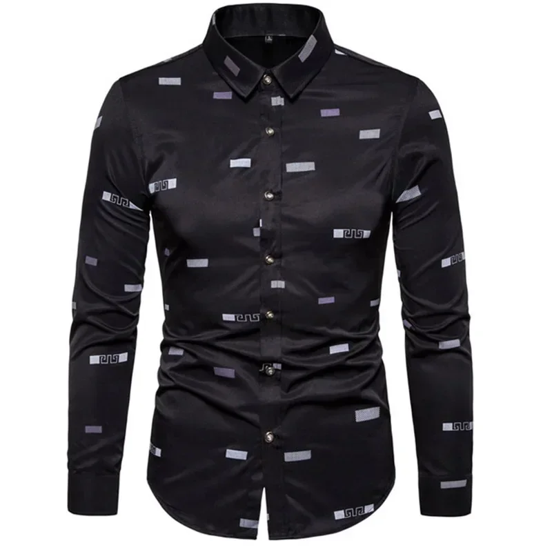 2023 Foreign Trade Autumn New Men's Checkered Print Long Sleeve Shirt Large Casual Cardigan