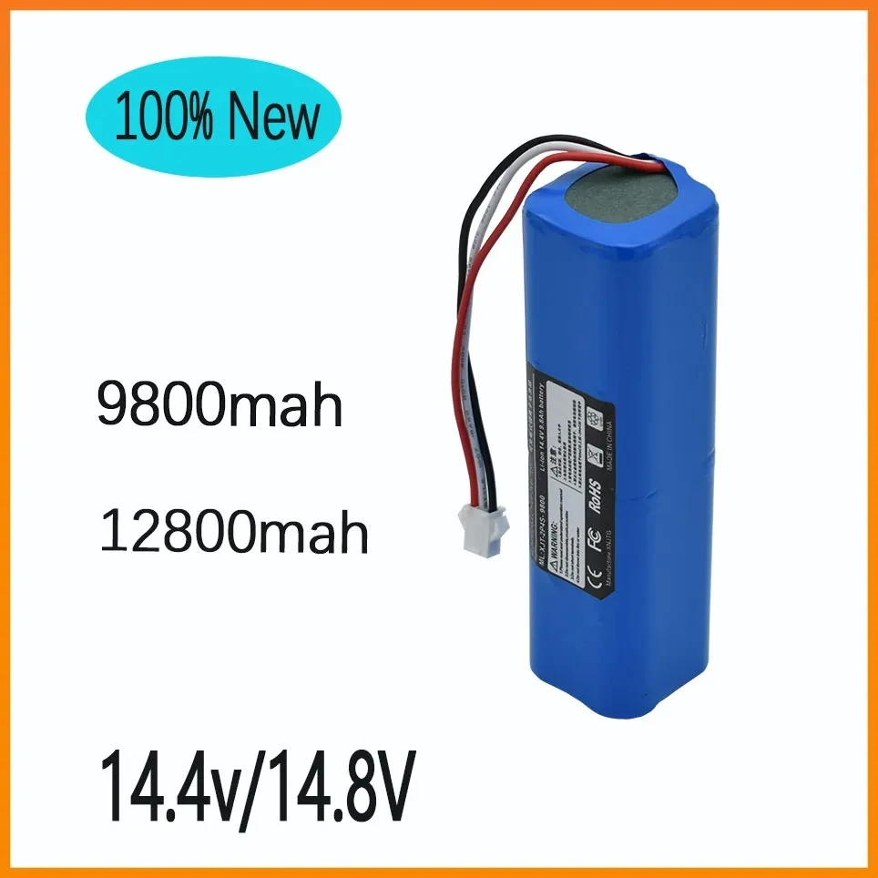 Xiaomi 14.4V/14.8V 100% asli 9800mAh Lydsto R1 Viomi S9 baterai Li-ion isi ulang robot penyedot debu kemasan baterai R1