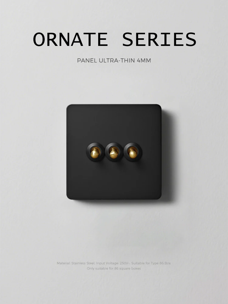 Avoir Retro Light Switch Gold Lever Wall Power Socket Black Panel Stainless Steel Dual Usb Type-c Port Outlet EU French Plugs panele ścienne przelacznik swiatla gniazdka elektryczne europejskie gniazdka i włączniki — zdjęcie 2